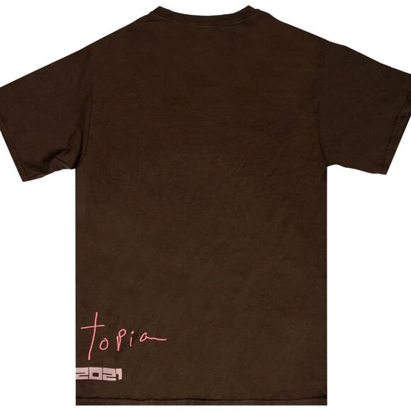 Travis Scott All Seeing Hands Tee T-Shirt Brown Size Small & Large - Picture 2 of 2